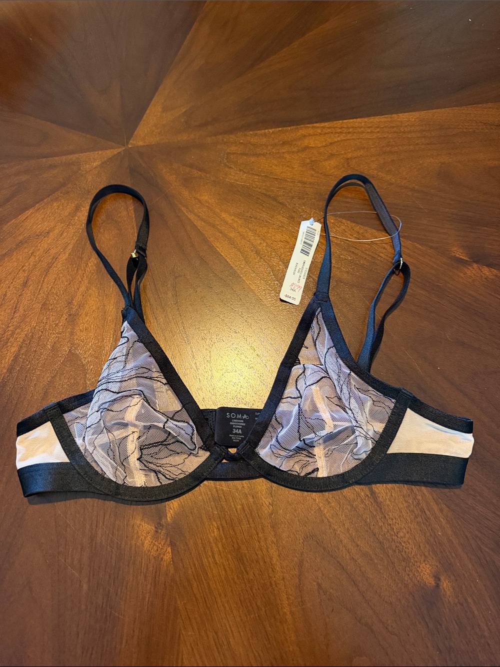 Soma embroidered unlined plunge bra 34A